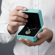 1.0 Ct Peridot Birthstone Flower Shaped Necklace-Evani Jewelry