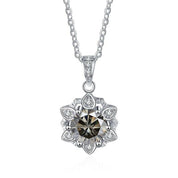 1.0 Ct Diamond Snowflake Pendant Necklace-Evani Naomi Jewelry