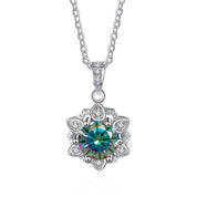 1.0 Ct Diamond Snowflake Pendant Necklace-Evani Naomi Jewelry