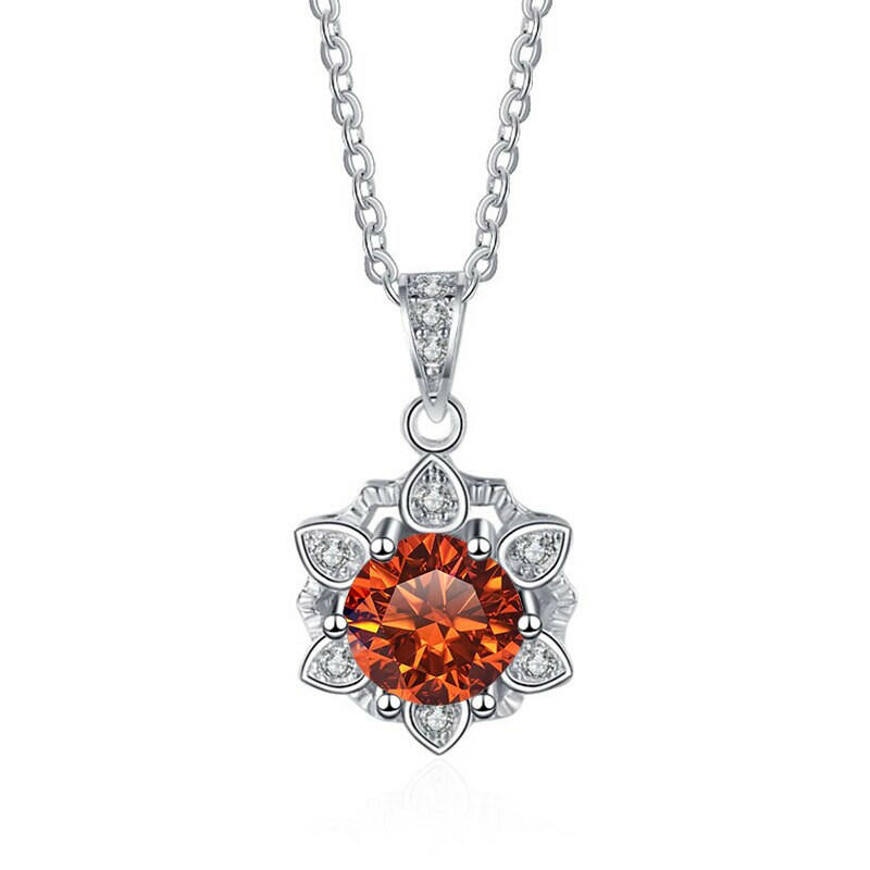 1.0 Ct Diamond Snowflake Pendant Necklace-Evani Naomi Jewelry