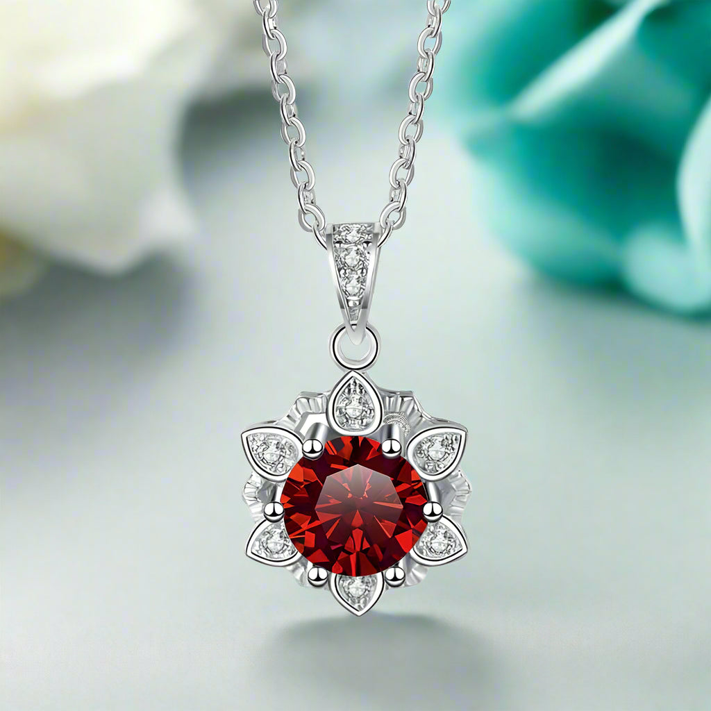 1.0 Ct Diamond Snowflake Pendant Necklace-Evani Naomi Jewelry