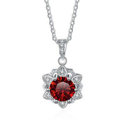 1.0 Ct Diamond Snowflake Pendant Necklace-Evani Naomi Jewelry