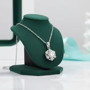 1.0 Ct Diamond Option Snowflake Pendant Necklace