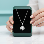 1.0 Ct Diamond Option Snowflake Pendant Necklace