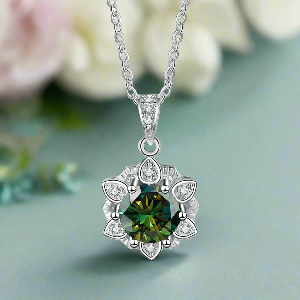 1.0 Ct Diamond Snowflake Pendant Necklace-Evani Naomi Jewelry