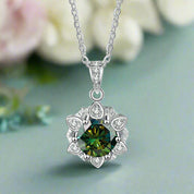 1.0 Ct Diamond Snowflake Pendant Necklace-Evani Naomi Jewelry