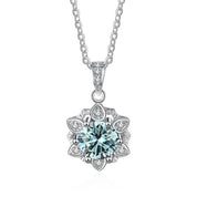 1.0 Ct Diamond Snowflake Pendant Necklace-Evani Naomi Jewelry