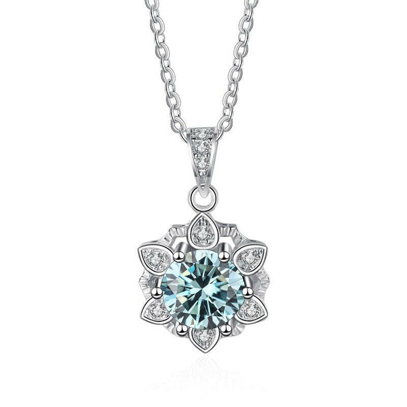 1.0 Ct Diamond Snowflake Pendant Necklace-Evani Naomi Jewelry
