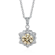 1.0 Ct Diamond Snowflake Pendant Necklace-Evani Naomi Jewelry