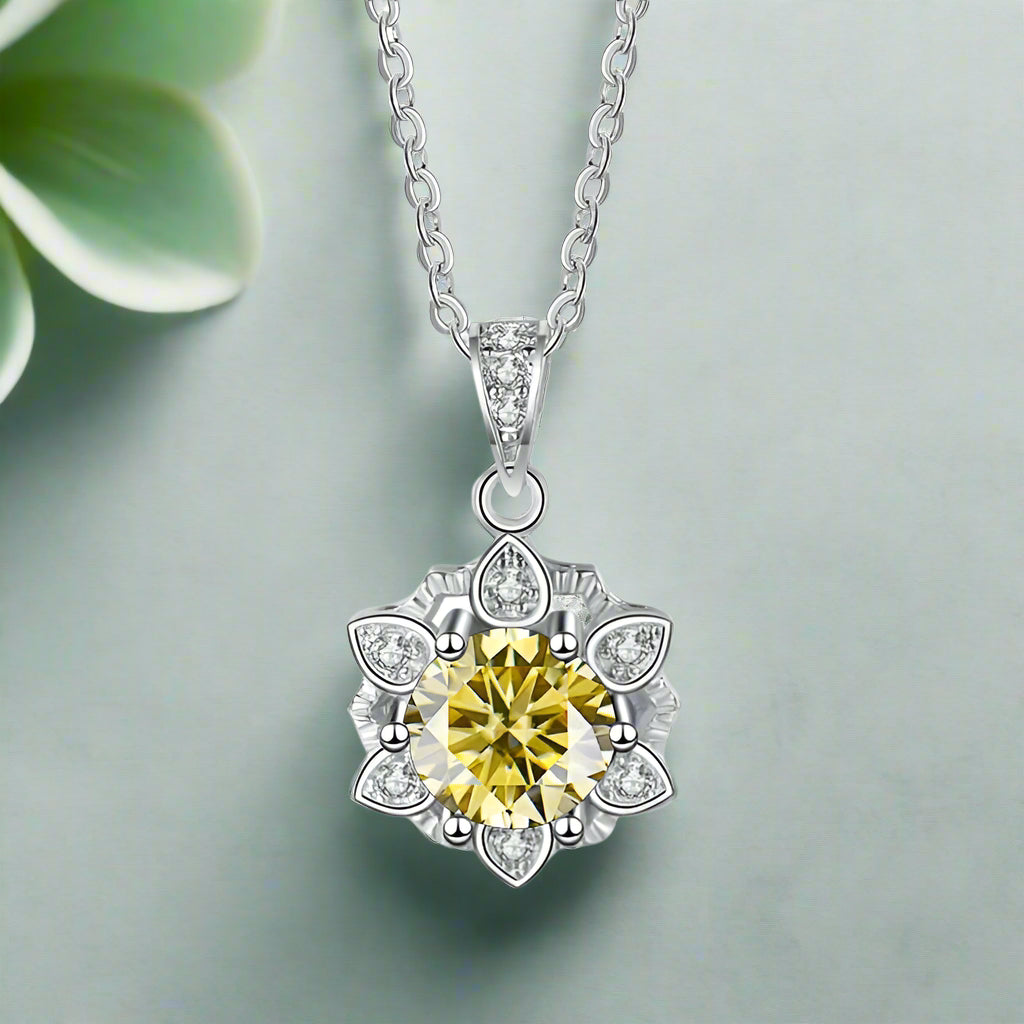 1.0 Ct Diamond Snowflake Pendant Necklace-Evani Naomi Jewelry
