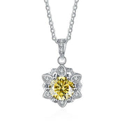 1.0 Ct Diamond Snowflake Pendant Necklace-Evani Naomi Jewelry