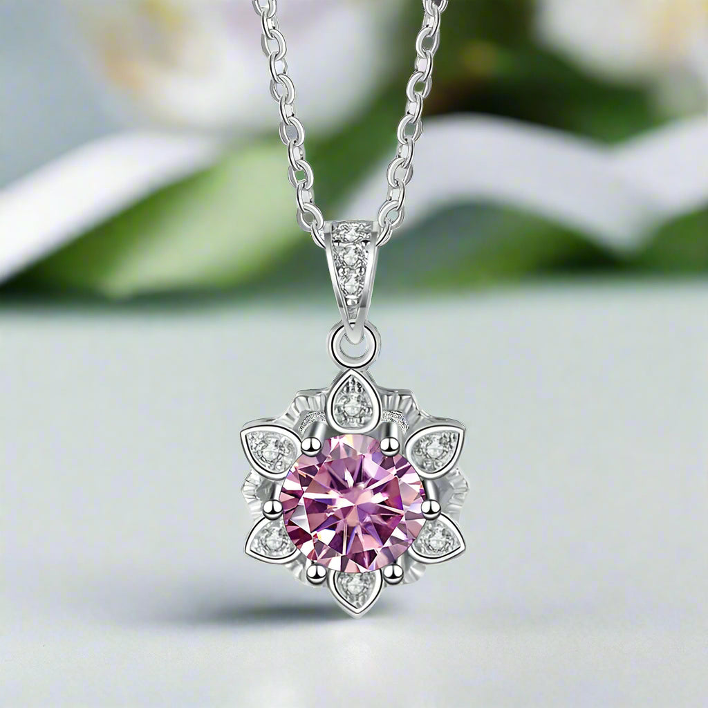 1.0 Ct Diamond Snowflake Pendant Necklace-Evani Naomi Jewelry