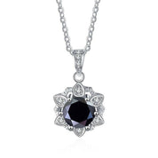 1.0 Ct Diamond Snowflake Pendant Necklace-Evani Naomi Jewelry