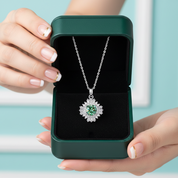 1.0 Ct Diamond Option Sunflower Pendant Necklace