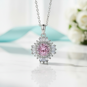 1.0 Ct Sunflower Tourmaline Birthstone Pendant Necklace