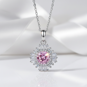 1.0 Ct Sunflower Tourmaline Birthstone Pendant Necklace