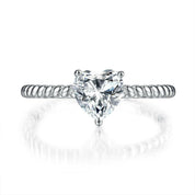 1.0 Ct Heart Cut Diamond Engagement Ring-Evani Naomi Jewelry