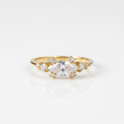 1.0 Ct Marquise Cut Diamond Option Classic 18k Gold Engagement Ring