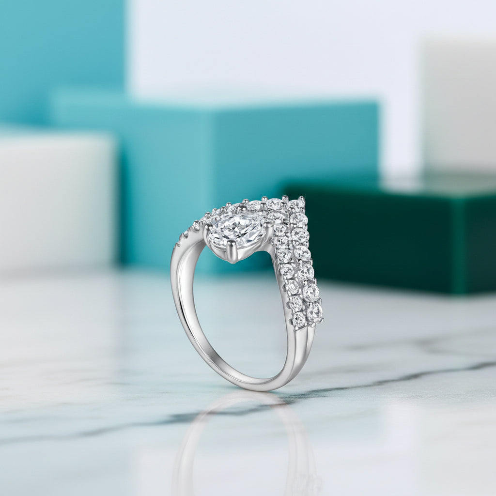 1.0 Ct Oval Cut Diamond Engagement Ring-Evani Jewelry