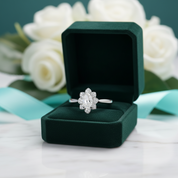 1.0 Ct Oval Cut Lotus Shaped Engagement Ring - Evani Naomi Jewelry