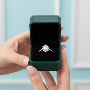 1.0 Ct Oval Cut Lotus Shaped Engagement Ring - Evani Naomi Jewelry