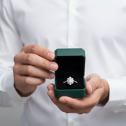 1.0 Ct Oval Cut Lotus Shaped Engagement Ring - Evani Naomi Jewelry