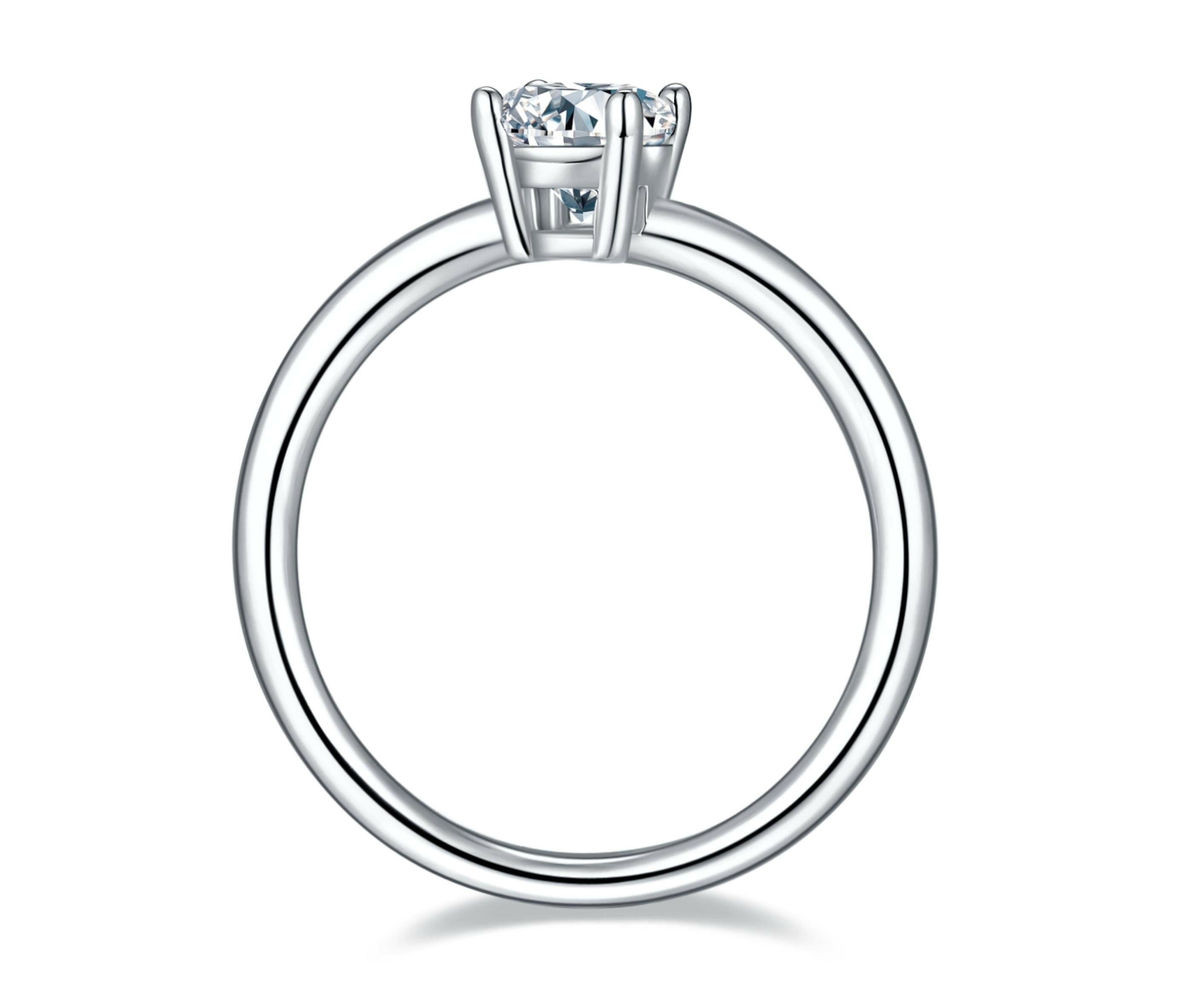 1.0 Ct Oval-Cut Solitaire Diamond Engagement Ring-Evani Naomi Jewelry