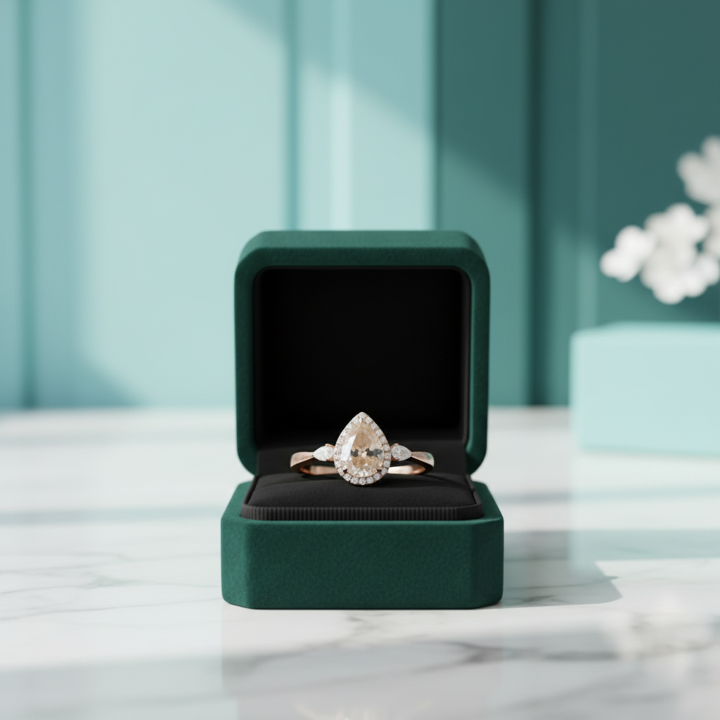 1.0 Ct Pear Cut Diamond OptionEngagement Ring - Evani Naomi Jewelry