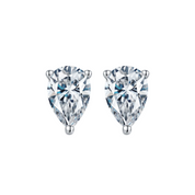 1.0 Ct Pear Diamond Classic Stud Earrings and Necklace-Evani Naomi Jewelry