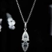 1.0 Ct Pear Diamond Classic Stud Earrings and Necklace-Evani Naomi Jewelry