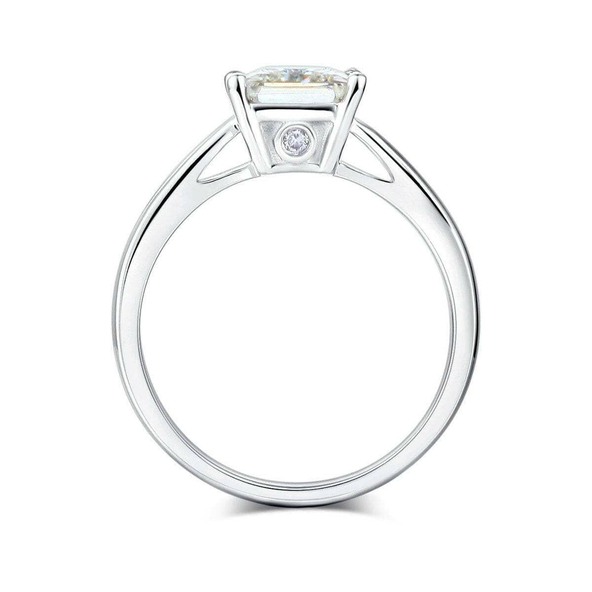 1.0 Ct Princess Cut 14K White Gold Engagement-Evani Naomi Jewelry