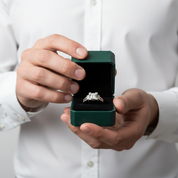 1.0 Ct Round & Baguette Diamond OptionEngagement Ring - Evani Naomi Jewelry