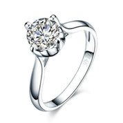 1.0 Ct Round Cut 14K White Gold Engagement Ring-Evani Naomi Jewelry