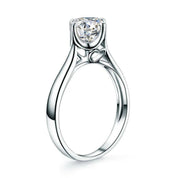 1.0 Ct Round Cut 14K White Gold Engagement Ring-Evani Naomi Jewelry