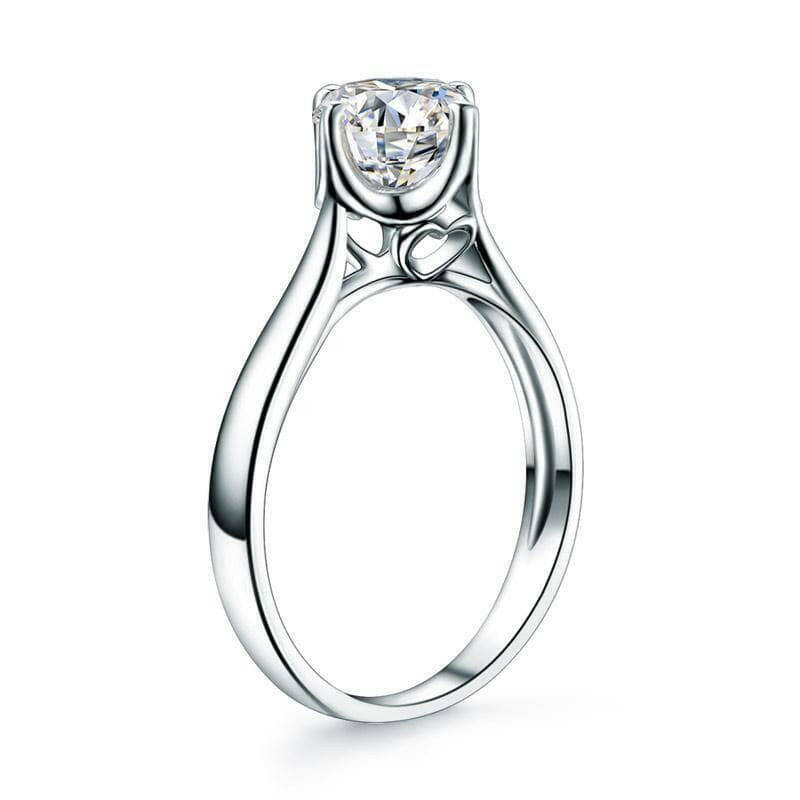 1.0 Ct Round Cut 14K White Gold Engagement Ring-Evani Naomi Jewelry