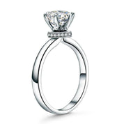 1.0 Ct Round Cut 14K White Gold Engagement Ring-Evani Naomi Jewelry