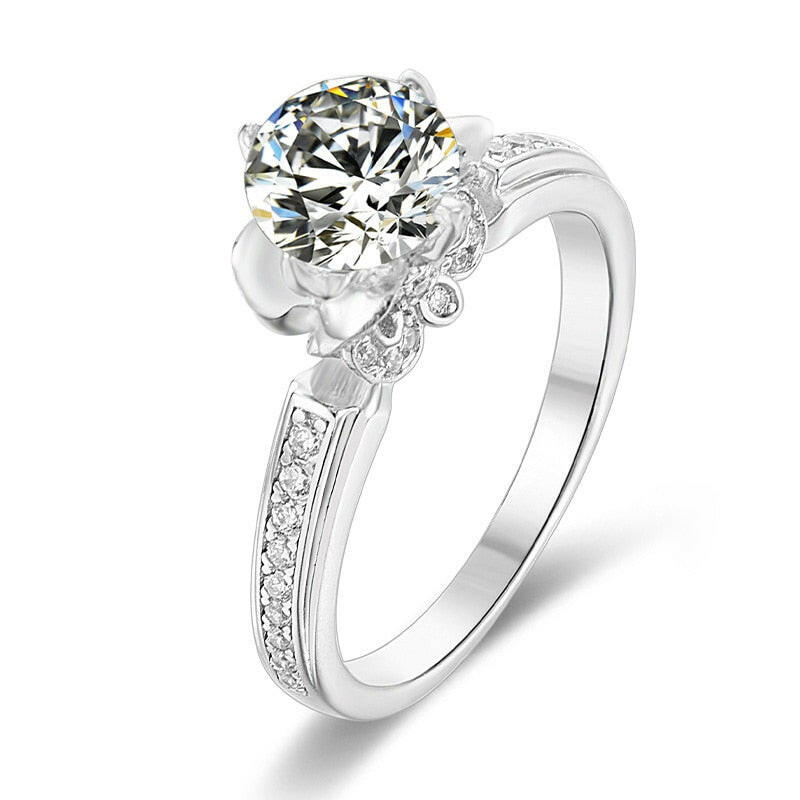 1.0 Ct Round Cut Antique Style Diamond Engagement Ring-Evani Jewelry