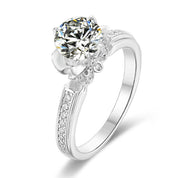 1.0 Ct Round Cut Antique Style Diamond Engagement Ring-Evani Naomi Jewelry