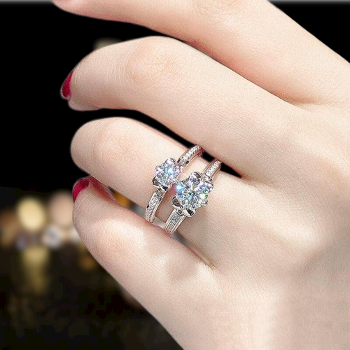 1.0 Ct Round Cut Antique Style Diamond Engagement Ring-Evani Naomi Jewelry