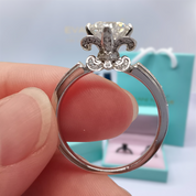 1.0 Ct Round Cut Antique Style Diamond Engagement Ring-Evani Naomi Jewelry