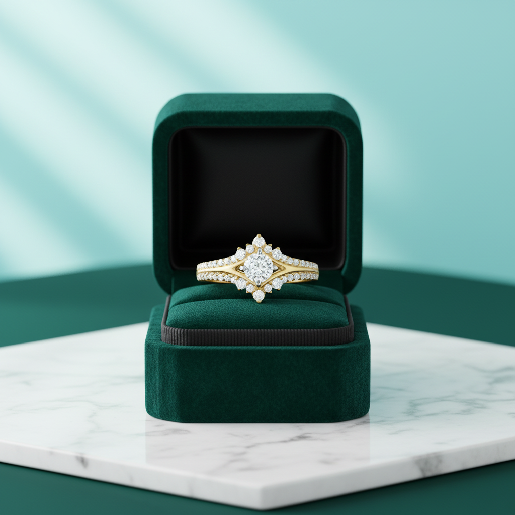 1.0 Ct Round Cut Diamond Option 14k Yellow Gold Engagement Ring - Evani Naomi Jewelry