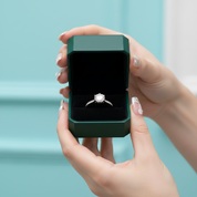1.0 Ct Round Cut Diamond Option Crown Design Engagement Ring
