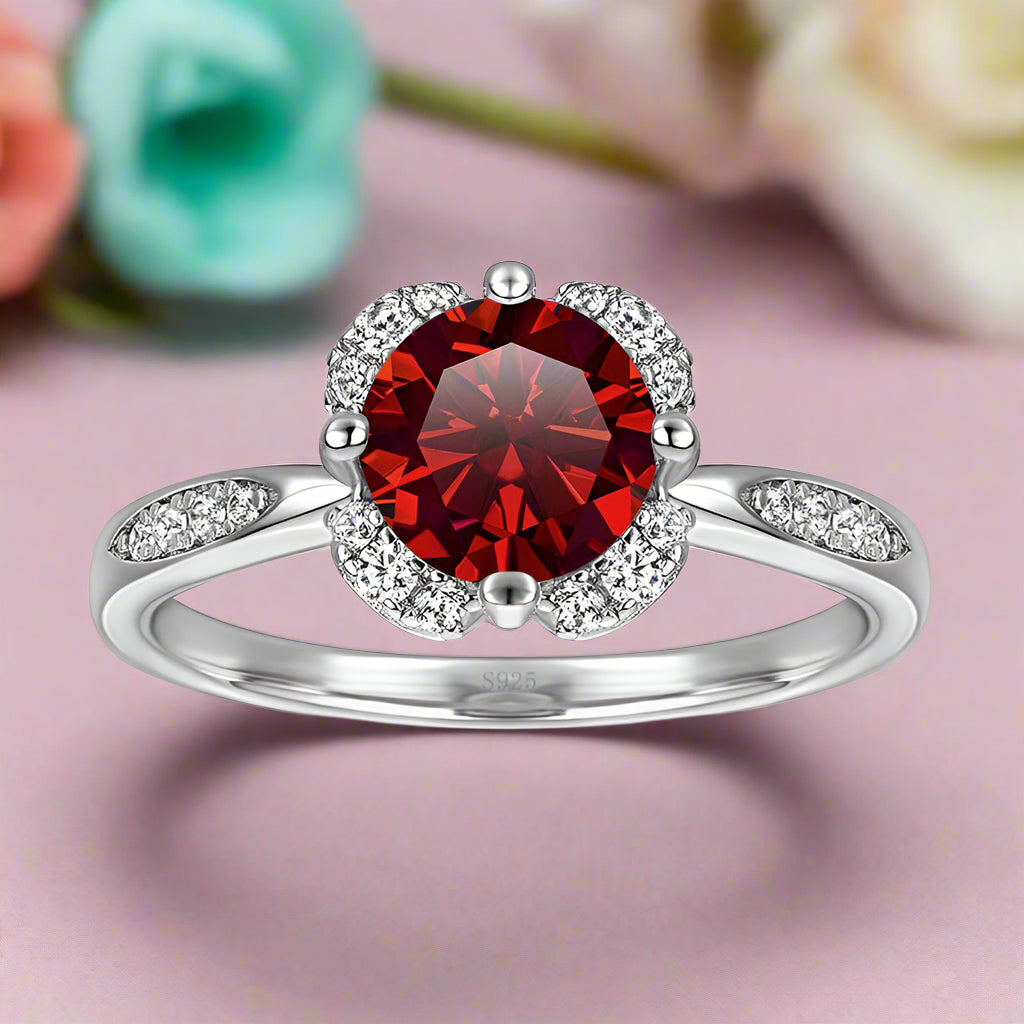 1.0 Ct Round Cut Diamond Engagement Ring-Evani Naomi Jewelry