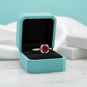 1.0 Ct Round Cut Garnet Birthstone Ring