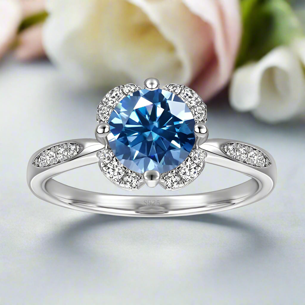 1.0 Ct Round Cut Diamond Engagement Ring-Evani Naomi Jewelry