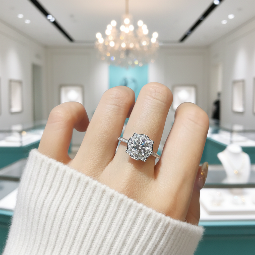 1.0 Ct Round Cut Diamond Engagement Ring-Evani Jewelry