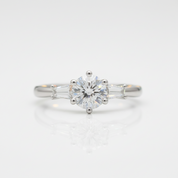 1.0 Ct Round Cut Diamond Option Engagement Ring - Evani Naomi Jewelry