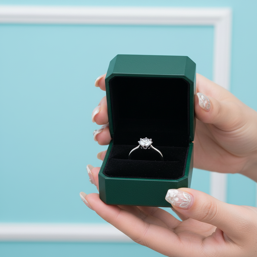 1.0 Ct Round Cut Diamond Option Engagement Ring