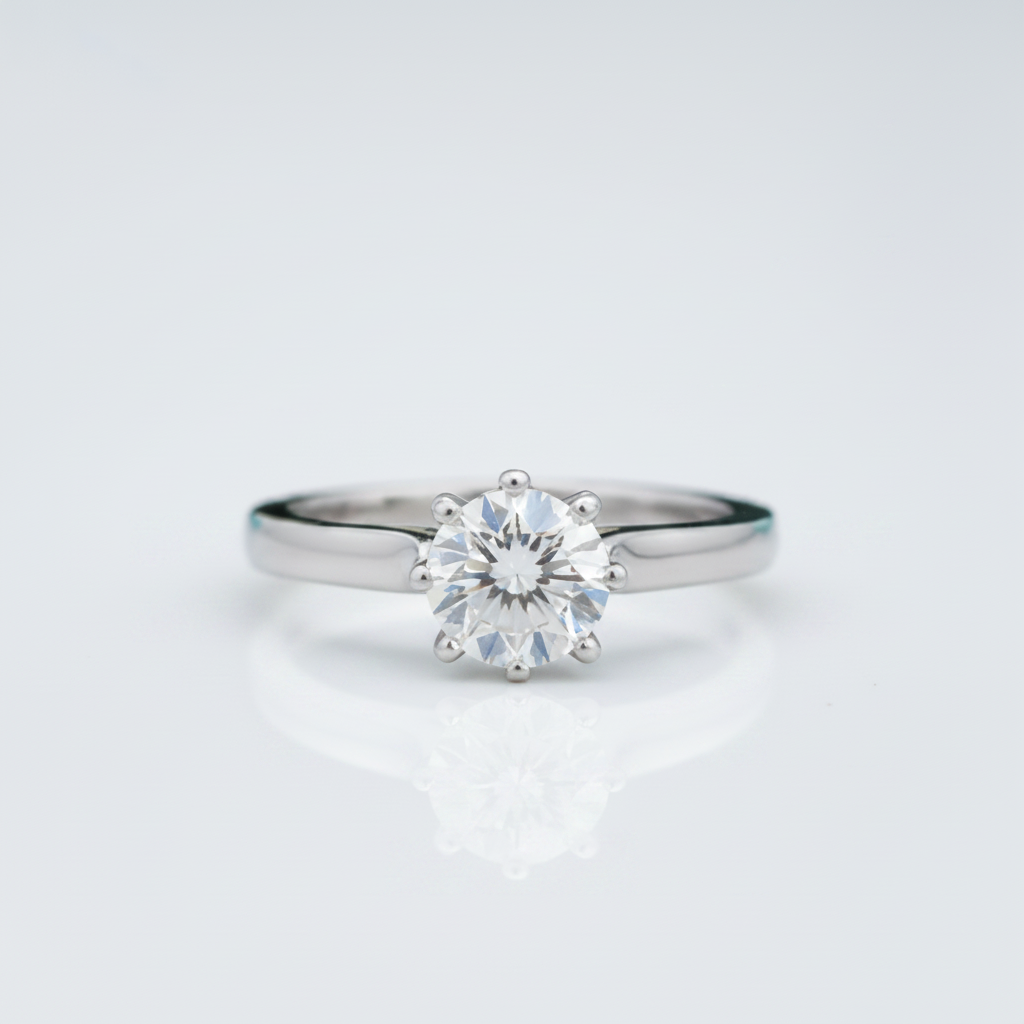 1.0 Ct Round Cut Diamond Option Engagement Ring