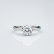 1.0 Ct Round Cut Diamond Option Engagement Ring